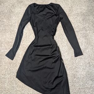 Elegant Black Long Sleeve Dress